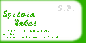 szilvia makai business card